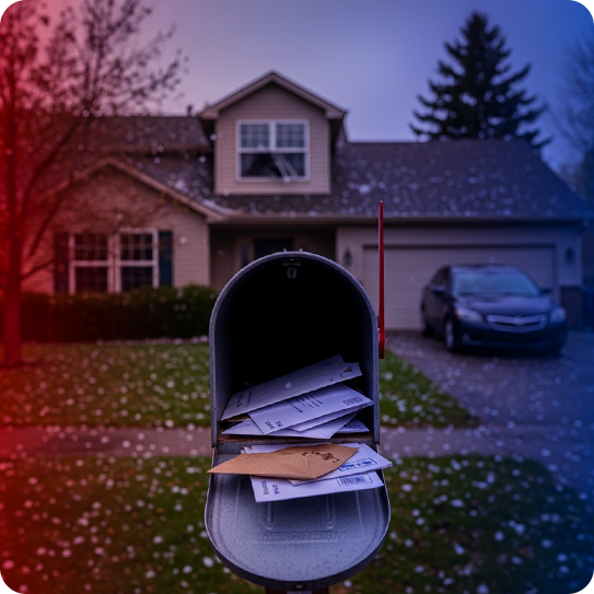 VERTICAL-PAGES_Windows-Channels_Speed v1 543x543 Mailbox stuffed with mail in front of a suburban home