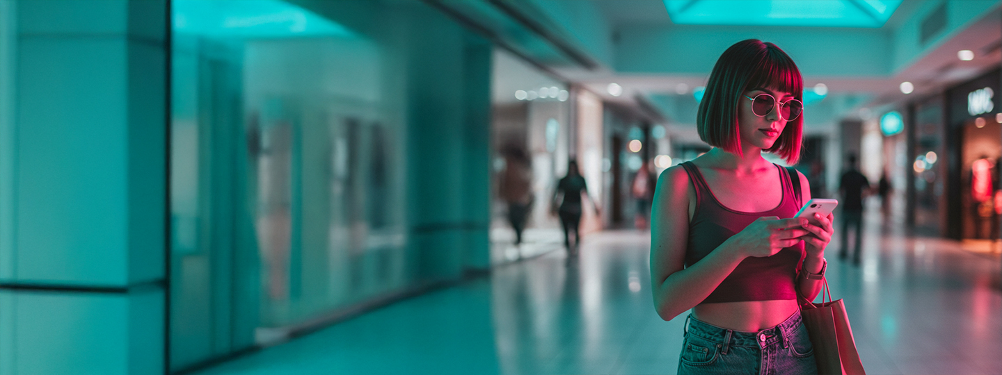 Girl using phone