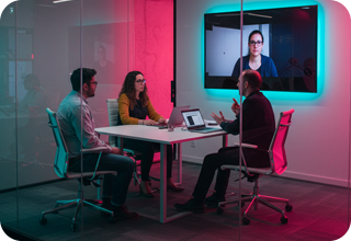 people in discussion room