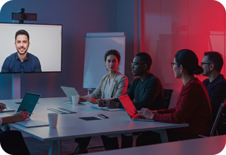 Men doing presentation