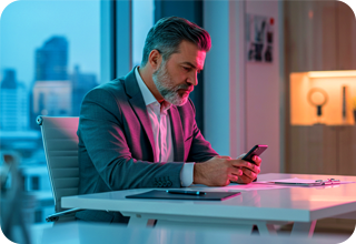 Men using mobile phone