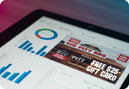 a digital dashboard on a tablet