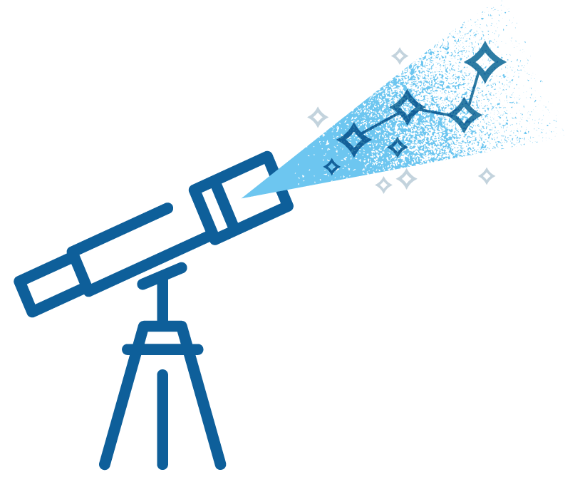 Telescope with stars